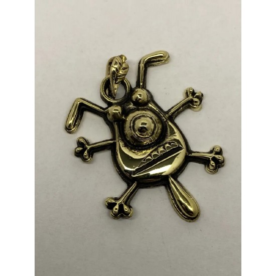 Snappy Dog Bronze Pendant