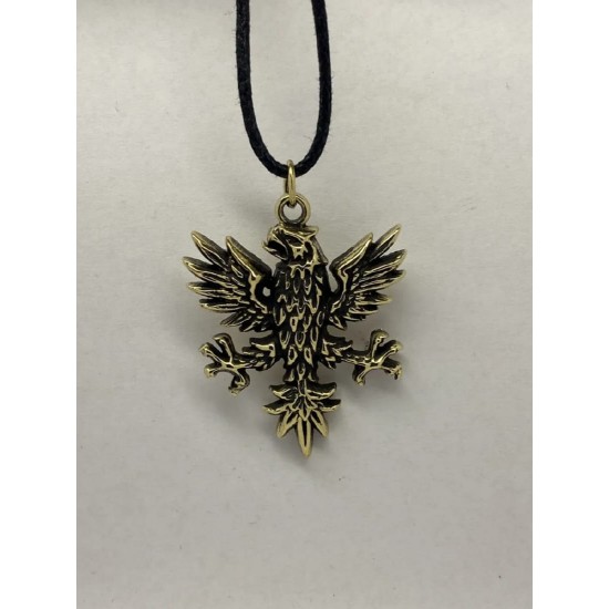 Crested Eagle Bronze Pendant