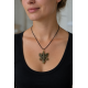 Crested Eagle Bronze Pendant