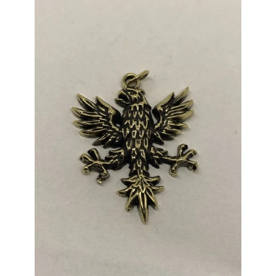 Crested Eagle Bronze Pendant