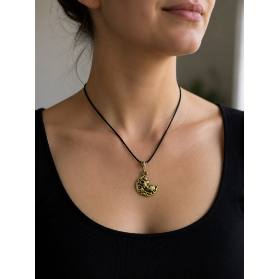 Cheese Mouse Bronze Pendant
