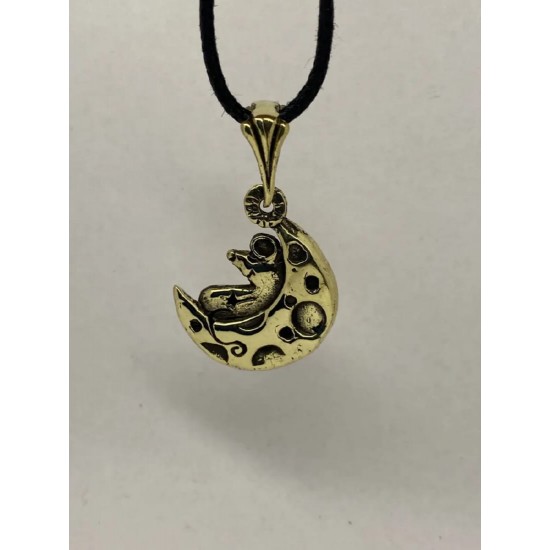 Cheese Mouse Bronze Pendant