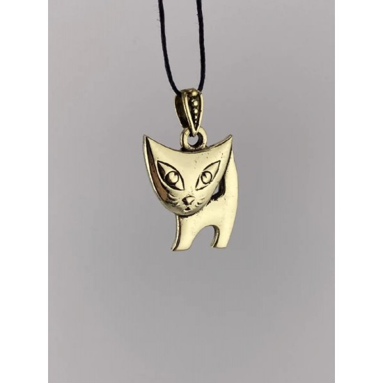 Just a Cat Bronze Pendant