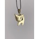 Just a Cat Bronze Pendant
