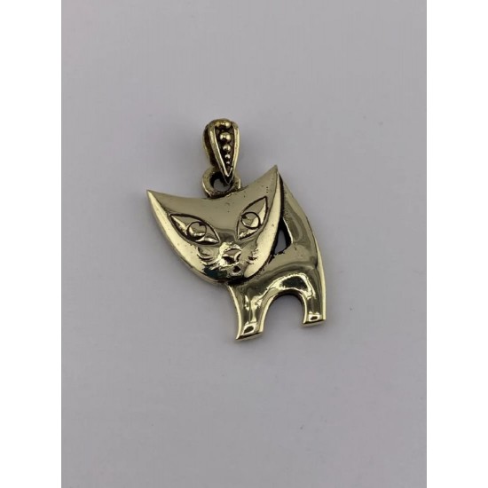 Just a Cat Bronze Pendant