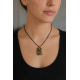 Cat with a Fish Bronze Pendant