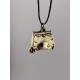 Round-Bellied Cat Bronze Pendant