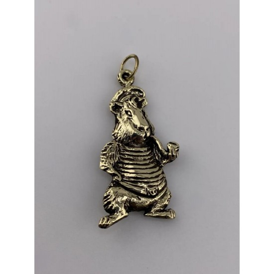 Guinea Pig Bronze Pendant
