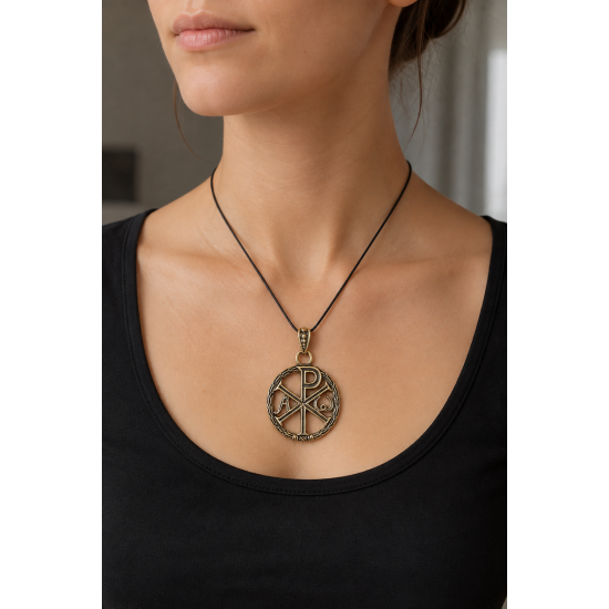 Pendentif en bronze « Chrisme »