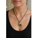 Pendentif en bronze « Crane a crete mohawk »