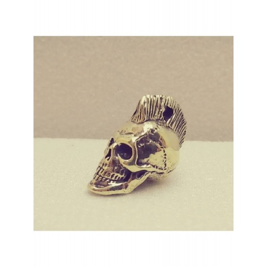 Pendentif en bronze « Crane a crete mohawk »