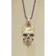 Pendentif en bronze « Crane a crete mohawk »