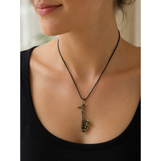 Colgante de bronce «Saxofon»