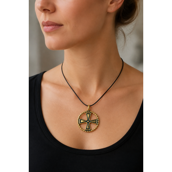 Colgante de bronce «Cruz en un circulo»