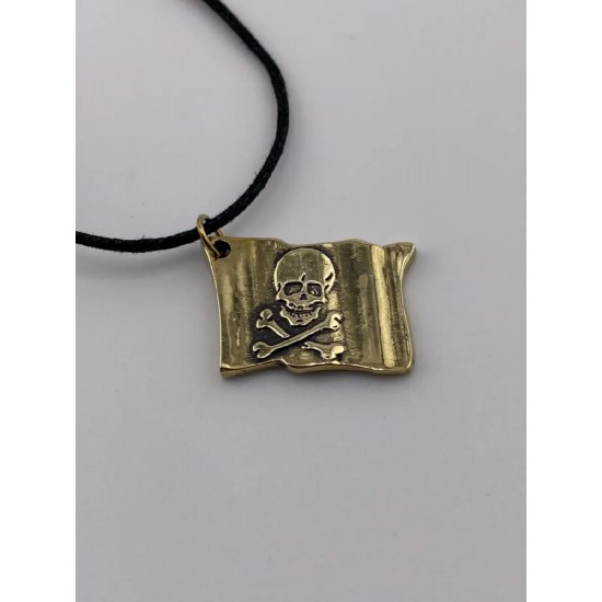 Colgante de bronce «Bandera pirata (Jolly Roger)»