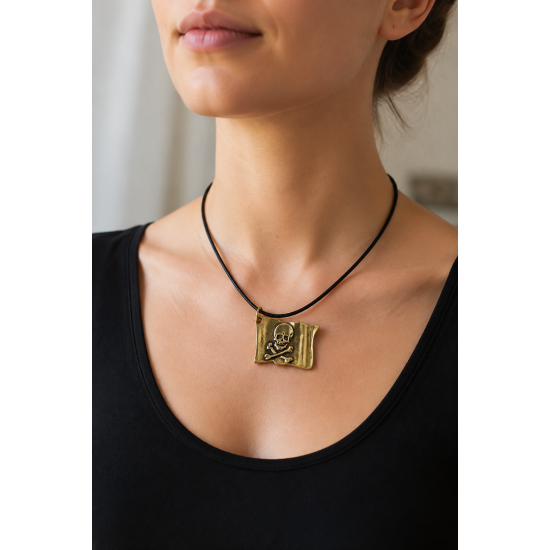 Colgante de bronce «Bandera pirata (Jolly Roger)»