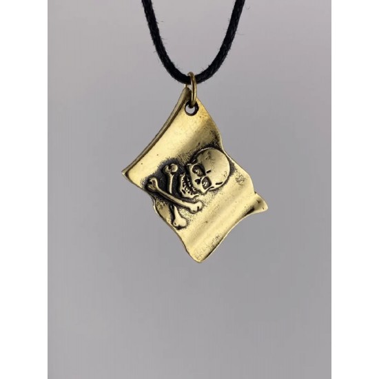 Colgante de bronce «Bandera pirata (Jolly Roger)»